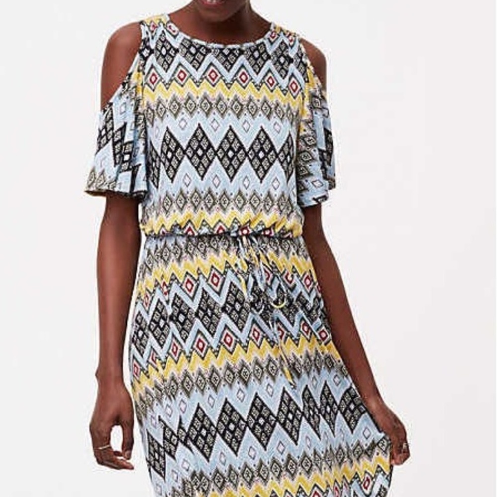 Loft Boho Cold Shoulder Dress XXSP